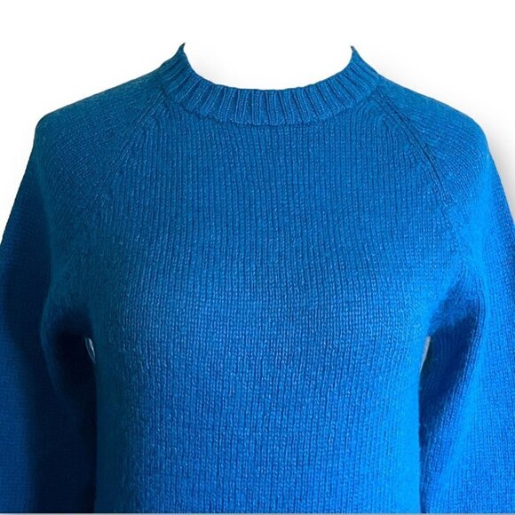 Northern Isles Womens Sweater Sz S Vintage 1980s Deadstock Blue Shetland Wool - Picture 3 of 6